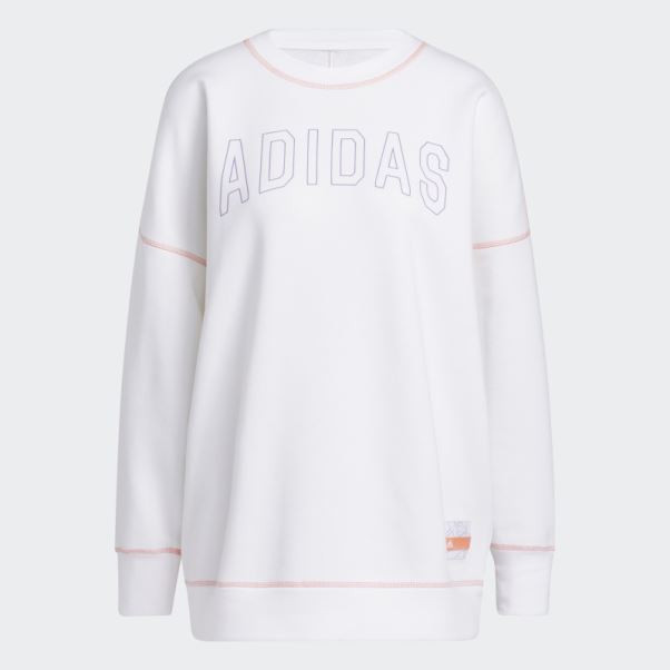 Sport Statement Sweat Boyfriend Crew Blanc Adidas