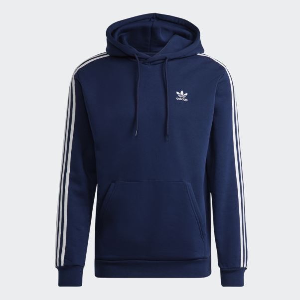 Sweat à Capuche Adidas Night Indigo Adicolor Classics 3 Bandes