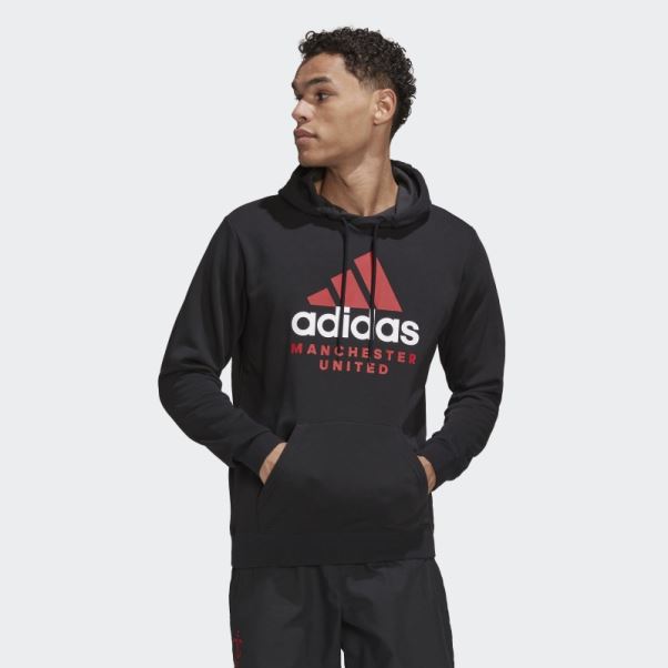 Sweat à Capuche Adidas Manchester United Dna Graphique Noir