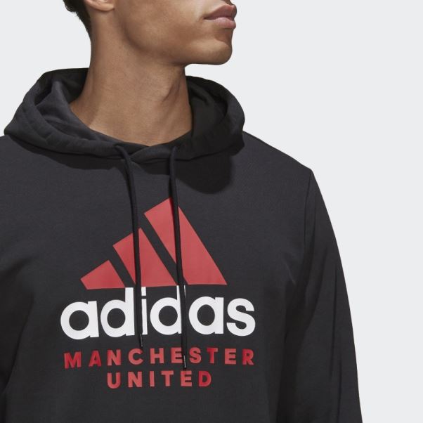 Sweat à Capuche Adidas Manchester United Dna Graphique Noir