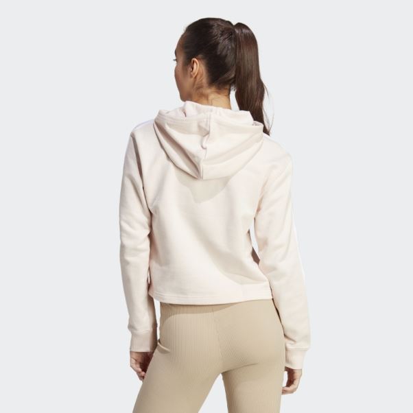 Sweat à Capuche Court Adidas Essentials 3-stripes Quartz