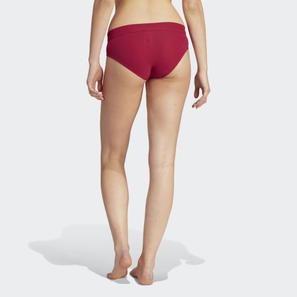 Pantalon De Bikini En Coton Côtelé Adicolor Flex Bordeaux Adidas