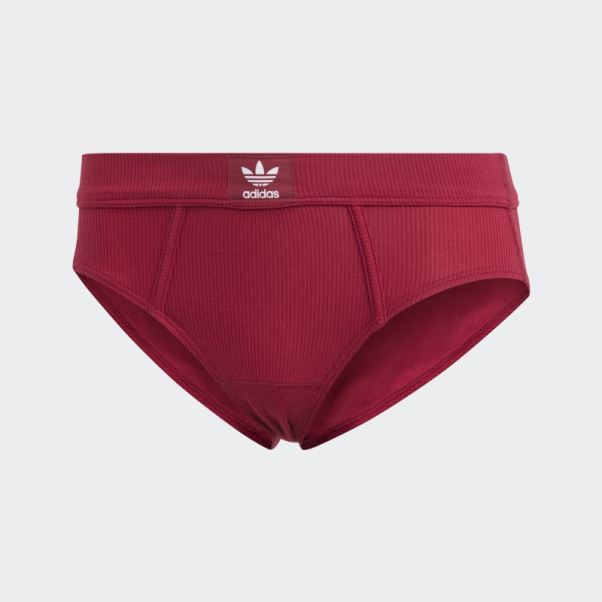 Pantalon De Bikini En Coton Côtelé Adicolor Flex Bordeaux Adidas
