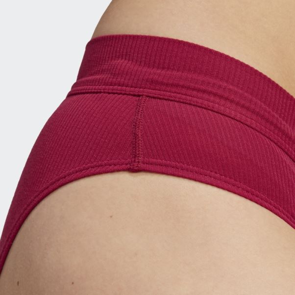 Pantalon De Bikini En Coton Côtelé Adicolor Flex Bordeaux Adidas