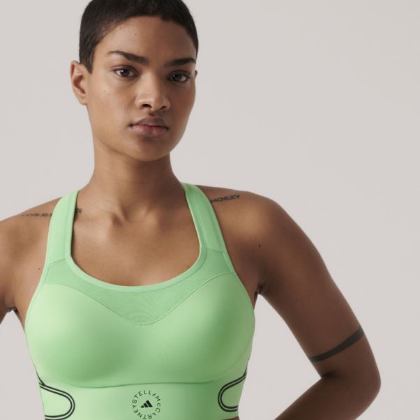 Soutien-gorge De Sport à Maintien élevé Adidas By Stella Mccartney Truepace Vert Flash Chaud
