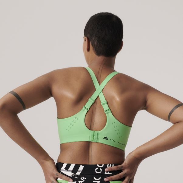 Soutien-gorge De Sport à Maintien élevé Adidas By Stella Mccartney Truepace Vert Flash Chaud