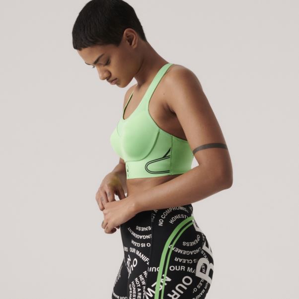 Soutien-gorge De Sport à Maintien élevé Adidas By Stella Mccartney Truepace Vert Flash Chaud