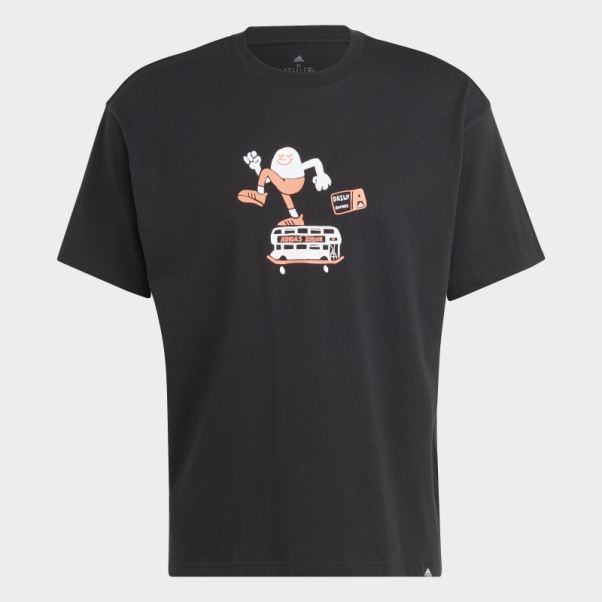 T-shirt Graphique Adidas Mode Noir