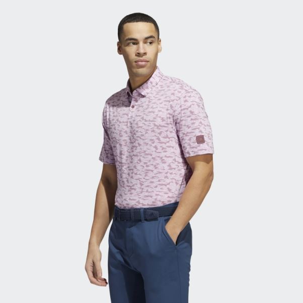 Polo Adidas Go-to Camo Bordeaux
