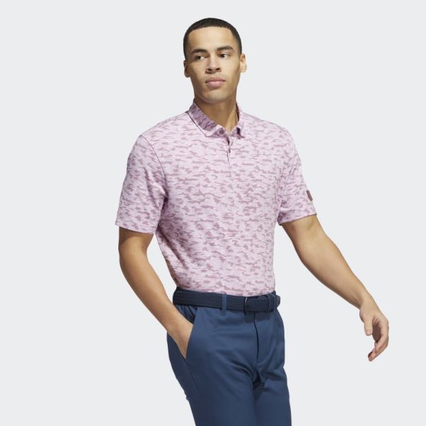 Polo Adidas Go-to Camo Bordeaux