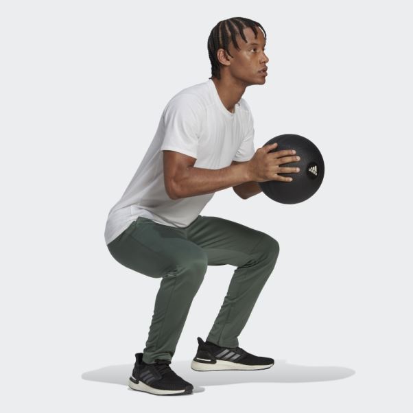 Pantalon Fuselé Adidas Green Oxide Aeroready Game And Go Avec Petit Logo