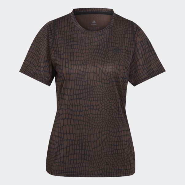 T-shirt De Course à Imprimé Crocodile Noir Run Icons Adidas