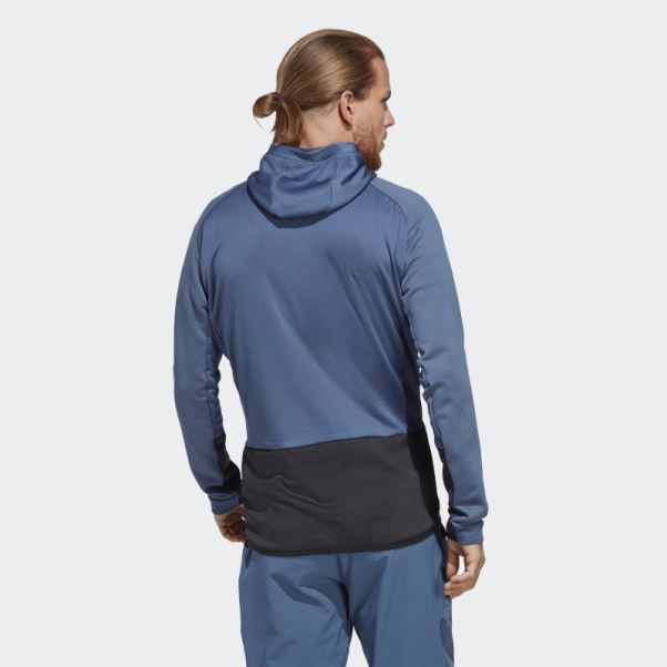 Veste Polaire De Randonnée à Capuche Adidas Steel Terrex Tech Flooce