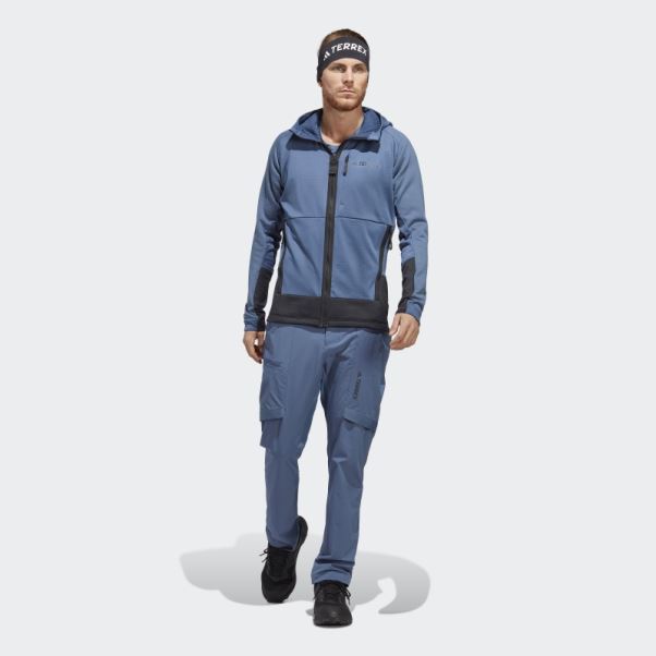 Veste Polaire De Randonnée à Capuche Adidas Steel Terrex Tech Flooce