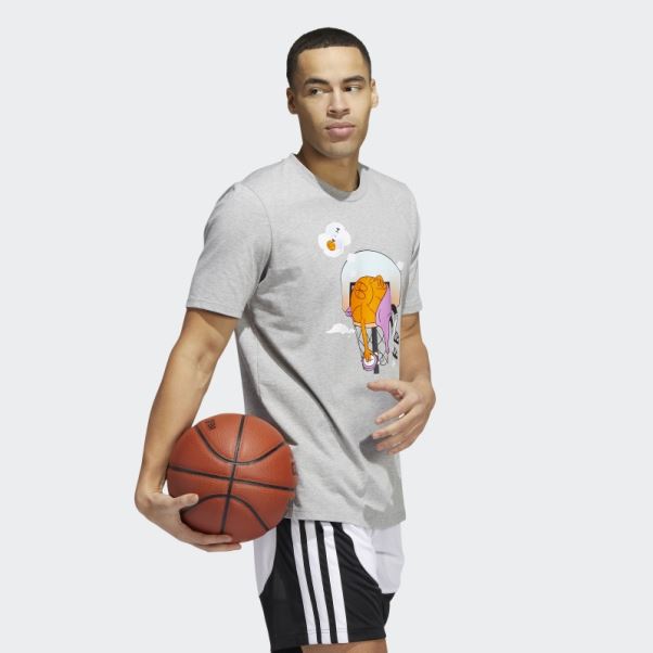 Sleep On T-shirt Graphique Gris Moyen Adidas