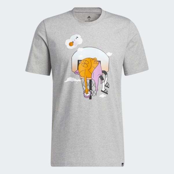 Sleep On T-shirt Graphique Gris Moyen Adidas
