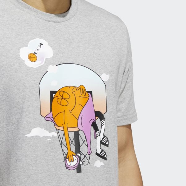 Sleep On T-shirt Graphique Gris Moyen Adidas