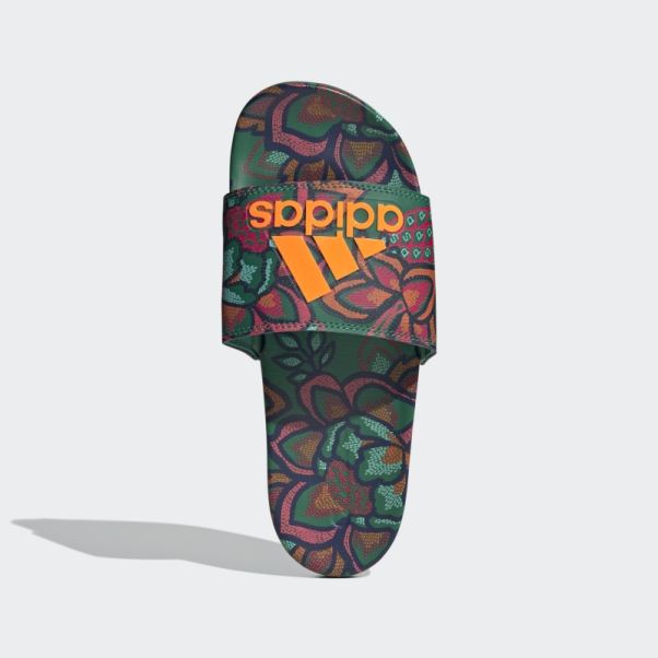 Sandales Adilette Confort Vert Gras Adidas