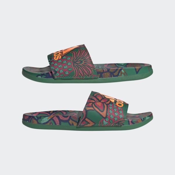 Sandales Adilette Confort Vert Gras Adidas