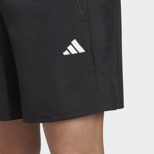 Short D'entraînement Tissé Adidas Train Essentials Noir
