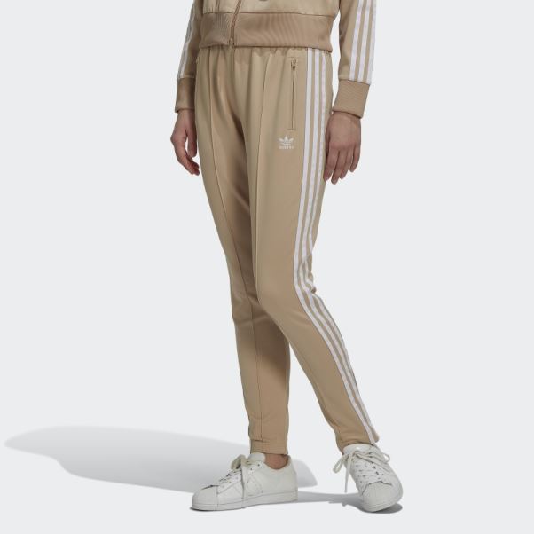 Adidas Primeblue Sst Pantalon De Survêtement Beige