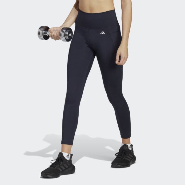 Adidas Optime Stash Pocket Legging Taille Haute 7/8 Encre