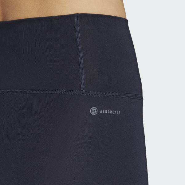 Legging Optime Stash Pocket Taille Haute 7/8 Adidas Ink