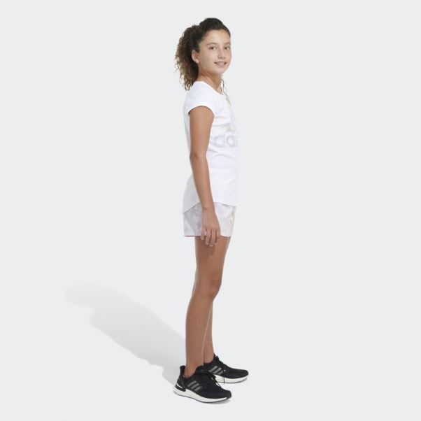 Aop Wovn Pacer Short23 Adidas Blanc