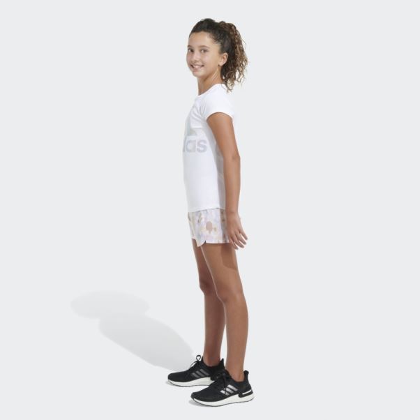 Aop Wovn Pacer Short23 Adidas Blanc