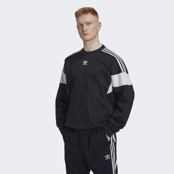 Sweat Adicolor Classics Cut Line Crew Noir Adidas