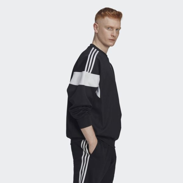 Sweat Adicolor Classics Cut Line Crew Noir Adidas