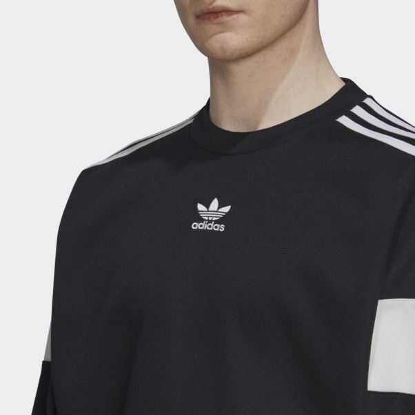 Sweat Adicolor Classics Cut Line Crew Noir Adidas
