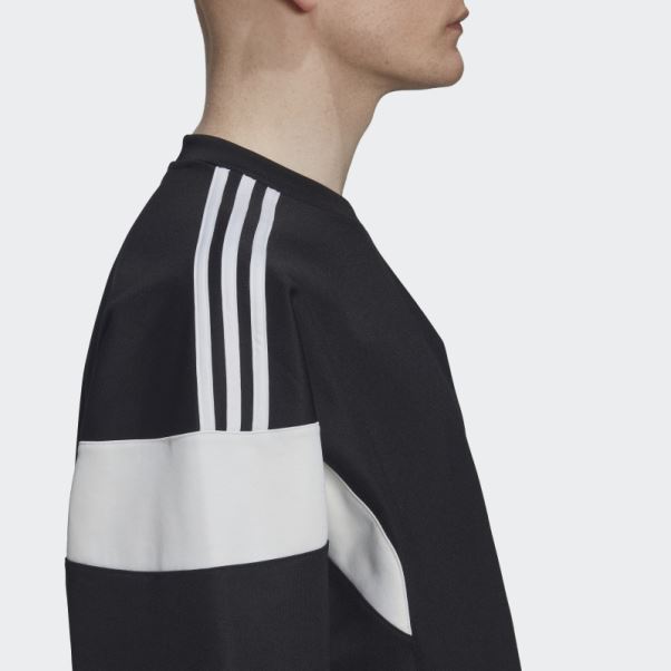 Sweat Adicolor Classics Cut Line Crew Noir Adidas