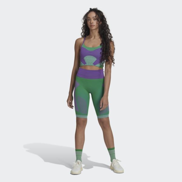 Soutien-gorge De Yoga à Maintien Léger Adidas By Stella Mccartney Violet