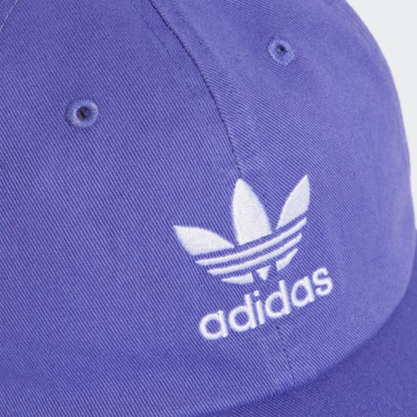 Casquette De Baseball Lilas Adidas Adicolor Classics Trefoil Stonewashed