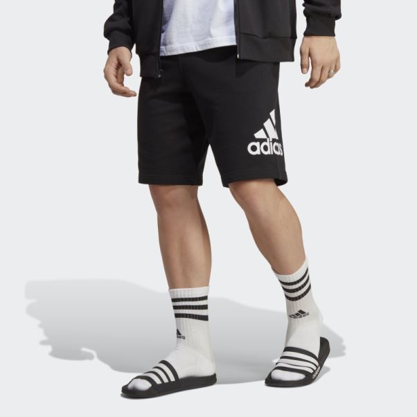 Short En Molleton à Gros Logo Essentials Adidas Noir