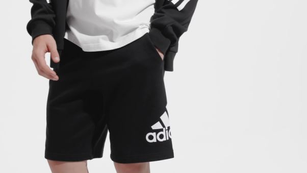 Short En Molleton à Gros Logo Essentials Adidas Noir