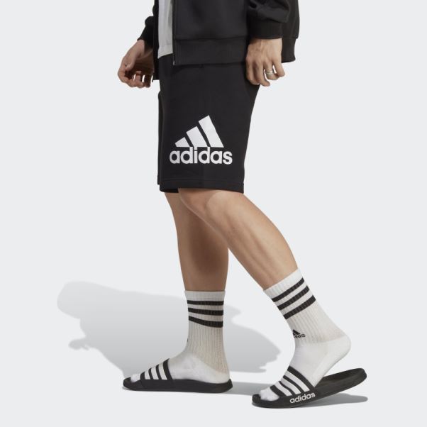 Short En Molleton à Gros Logo Essentials Adidas Noir