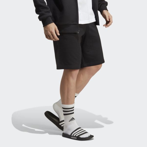 Short En Molleton à Gros Logo Essentials Adidas Noir