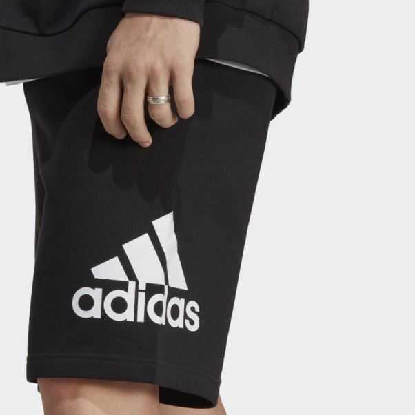 Short En Molleton à Gros Logo Essentials Adidas Noir