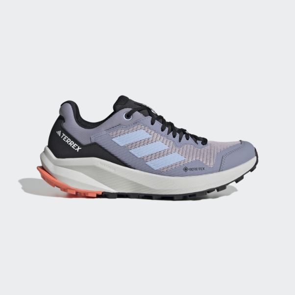 Terrex Trail Rider Gore-tex Chaussures De Course Sur Sentier Argent Violet Adidas