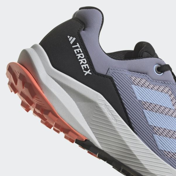 Terrex Trail Rider Gore-tex Chaussures De Course Sur Sentier Argent Violet Adidas