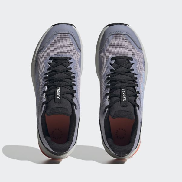 Terrex Trail Rider Gore-tex Chaussures De Course Sur Sentier Argent Violet Adidas