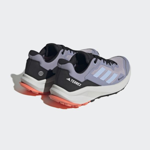 Terrex Trail Rider Gore-tex Chaussures De Course Sur Sentier Argent Violet Adidas
