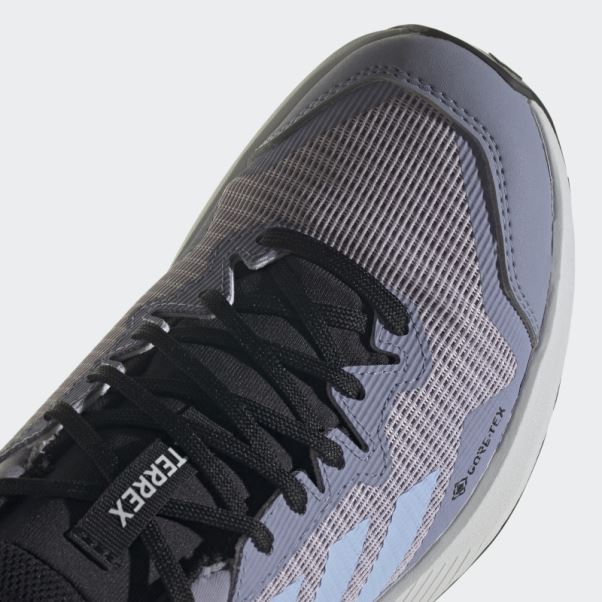 Terrex Trail Rider Gore-tex Chaussures De Course Sur Sentier Argent Violet Adidas