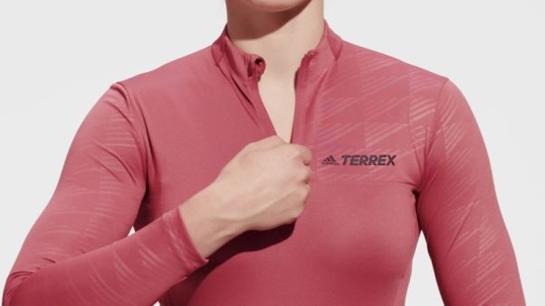Adidas Terrex Multi T-shirt Demi-zip Rouge