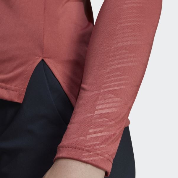 Adidas Terrex Multi T-shirt Demi-zip Rouge