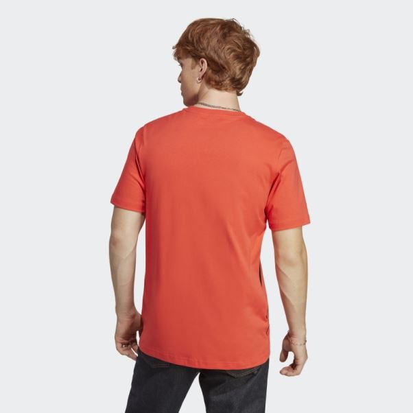 T-shirt Adidas Colour Block Rouge
