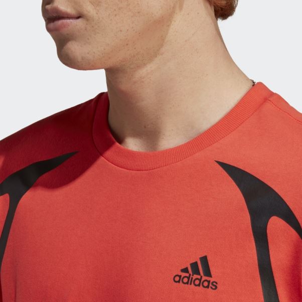 T-shirt Color Block Rouge Adidas