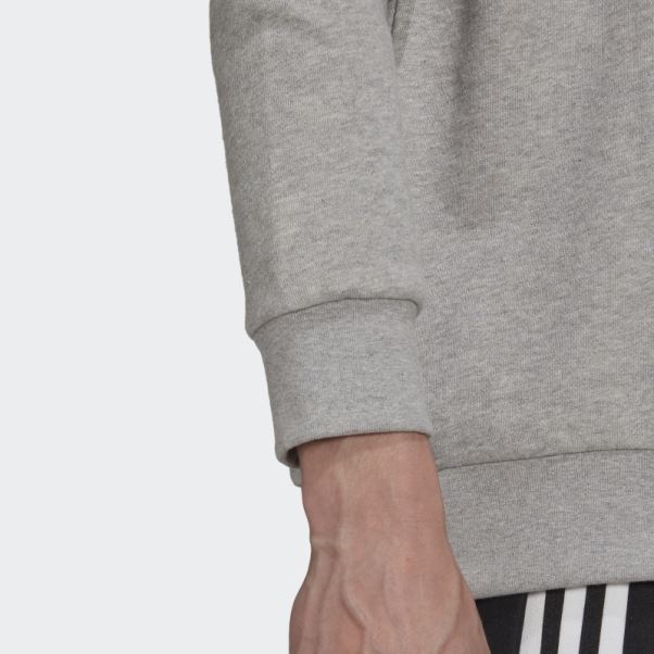 Sweat Adicolor Classics Trefoil Crewneck Gris Moyen Adidas